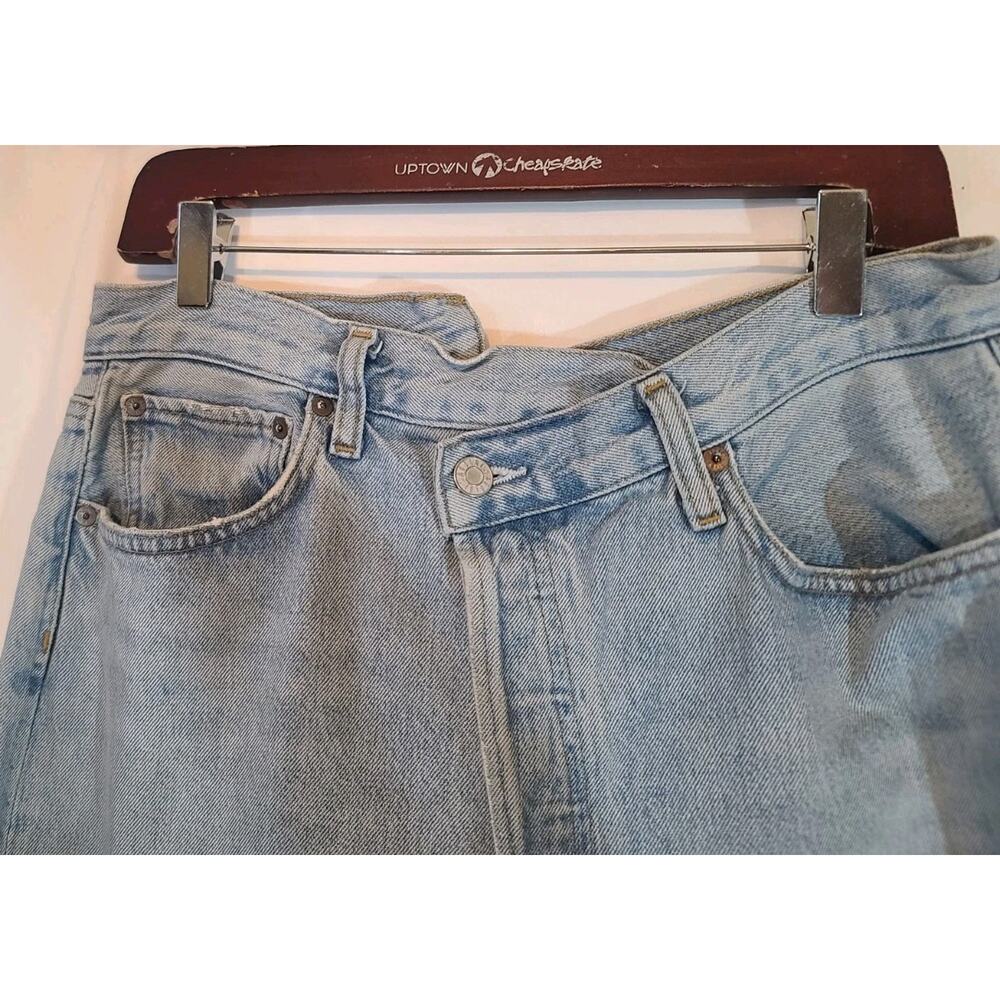 Agolde Criss Cross High Rise Straight Leg Jeans in Dimension 29 X 31 - Picture 8 of 12